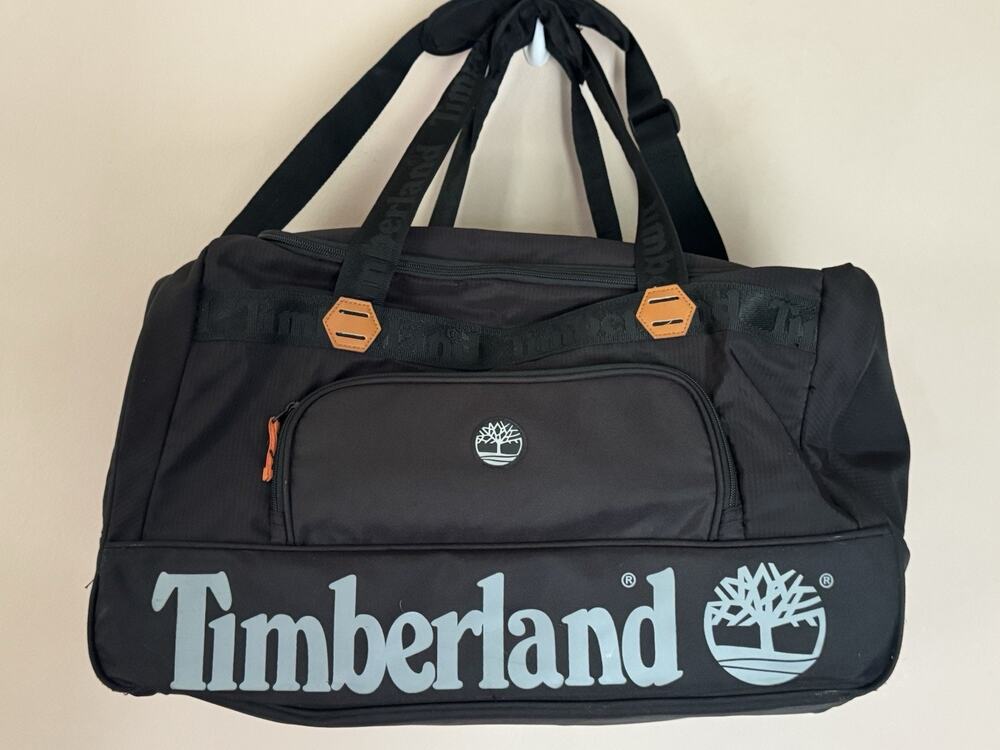 Timberland Highgate Spring Collection 22" Duffle Travel Bag Black Orange